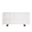 Komoda KLARA z szafkami 150 cm biały mat/czarny