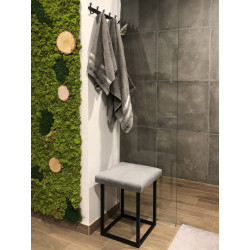 Taboret LOFT czarny metalowy