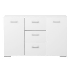 Komoda z szufladami i szafkami ABS-120 K3 dąb złoty/biały