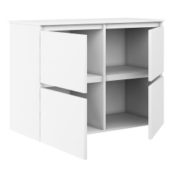 Komoda MEGAN K4 z szafkami 90 cm dąb sonoma/biały