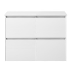 Komoda MEGAN K4 z szafkami 90 cm dąb złoty/biały