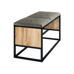 Zestaw mebli do przedpokoju LOFT W wieszak metal czarny/szary