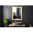Lustro łazienkowe Luxled Gold 60x80 z oświetleniem LED  złota rama