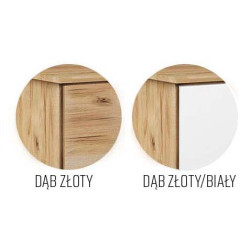 Zestaw mebli do przedpokoju lamel Megan 2PM8L dąb złoty+biały/panele czarne